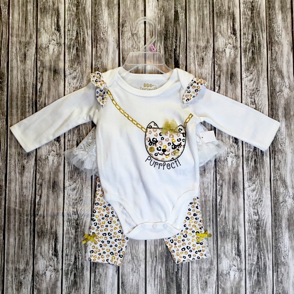 NEW Girls 6-9M Outfit Leopard Matching Set NWT - Picture 12 of 12